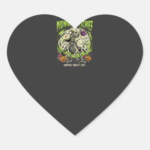 Halloween Bone Rider Mischief Heart Sticker