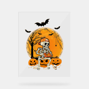 Halloween BonePumpkin Acrylic Sign