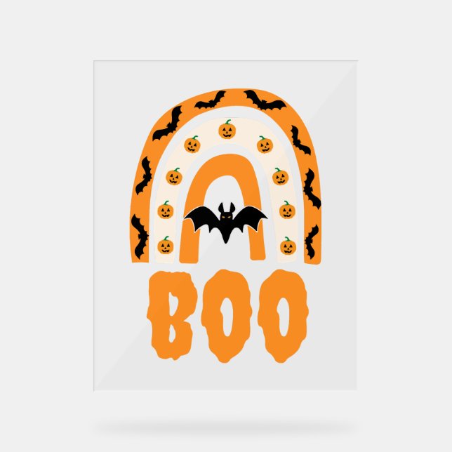 Halloween Boo                        Acrylic Sign (Front)