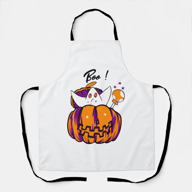 Halloween Boo   Apron (Front)