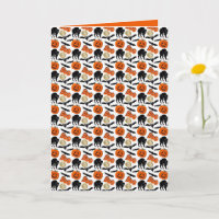 Halloween Boo Bats Cat Pumpkin And Moon Drawing