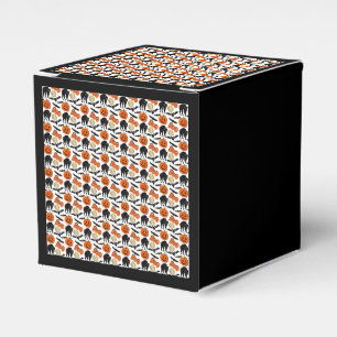 Halloween Boo Bats Cat Pumpkin And Moon Drawing Favour Box