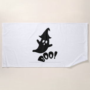Halloween boo beach towel