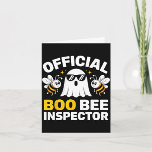 Halloween boo bee inspector funny costume men card