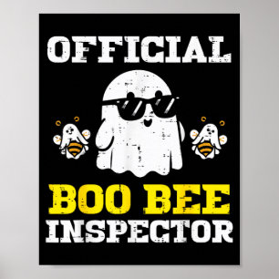 Halloween Boo Bee Inspector Funny Costume Men Poster