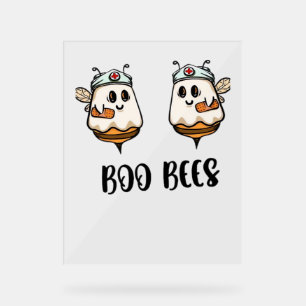 Halloween Boo Bees Nurse Classic T-Shirt Acrylic Sign