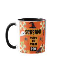 Halloween Boo! Black 11 oz Combo Mug