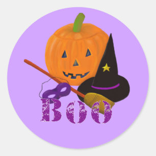 Halloween BOO! Classic Round Sticker