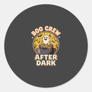 Halloween Boo Crew Badge Classic Round Sticker