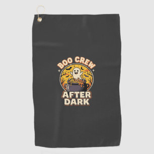 Halloween Boo Crew Badge Golf Towel