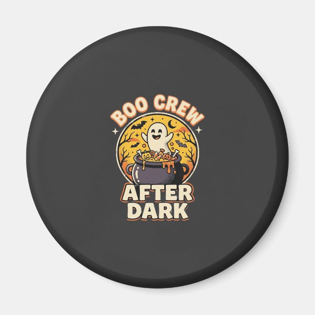 Halloween Boo Crew Badge Magnet (Front)