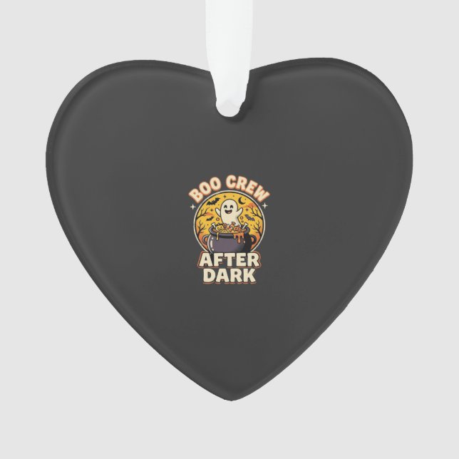 Halloween Boo Crew Badge Ornament (Front)