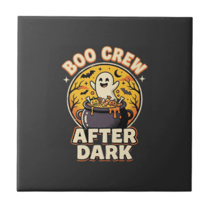 Halloween Boo Crew Badge Tile