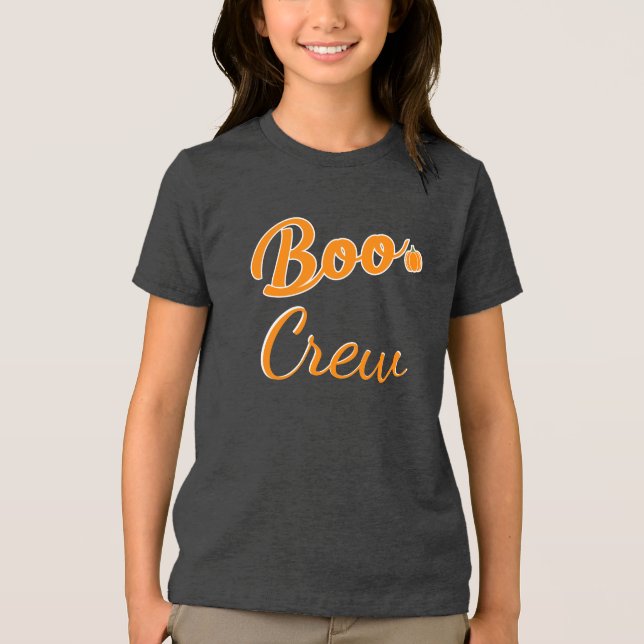 Halloween Boo Crew Family Matching Costume Tri-Blend Shirt (Front)