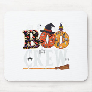 Halloween Boo Crew Funny Men Women Kids Mouse Pad