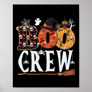 Halloween Boo Crew Funny Men Women Kids Poster