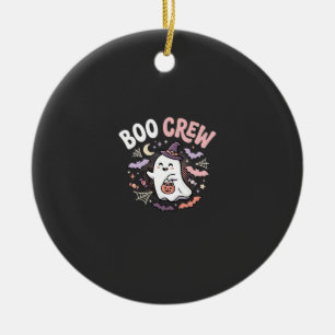 Halloween Boo Crew Ghost Ceramic Tree Decoration