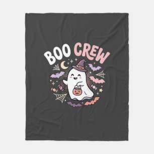Halloween Boo Crew Ghost Fleece Blanket