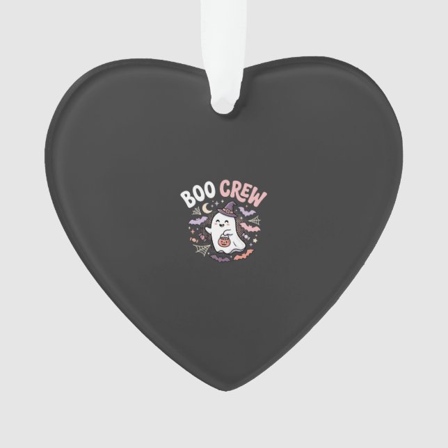 Halloween Boo Crew Ghost Ornament (Front)