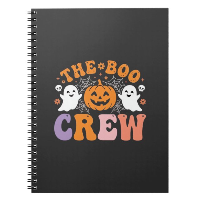 Halloween Boo Crew Ghost Pumpkin Design_1 Notebook (Front)