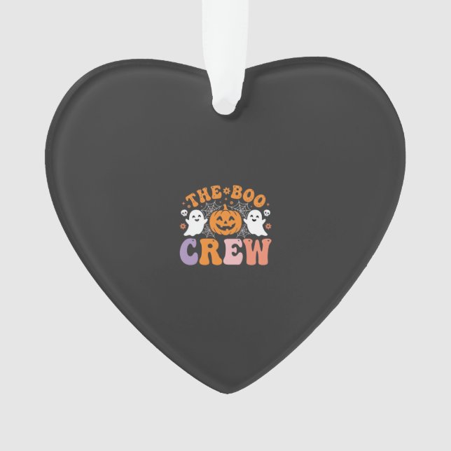 Halloween Boo Crew Ghost Pumpkin Design_1 Ornament (Front)