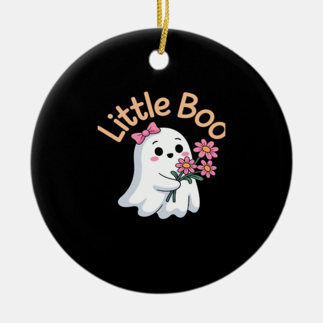 Halloween Boo Cute Family Ceramic Tree Decoration (Front)