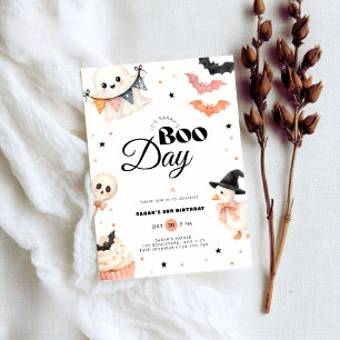 Halloween Boo Day Birthday Invitation