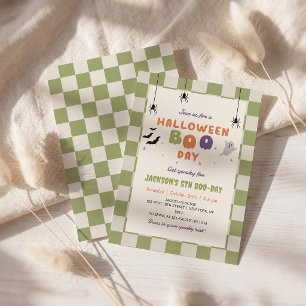 Halloween Boo-day Colourful Birthday Invitation