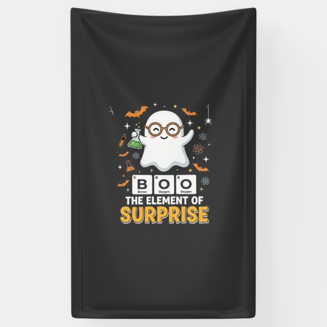 Halloween Boo Element of Surprise Ghost Design_1 Banner (Vertical)