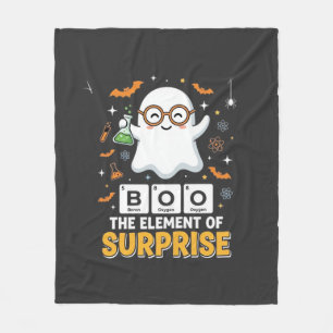 Halloween Boo Element of Surprise Ghost Design_1 Fleece Blanket