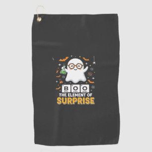 Halloween Boo Element of Surprise Ghost Design_1 Golf Towel