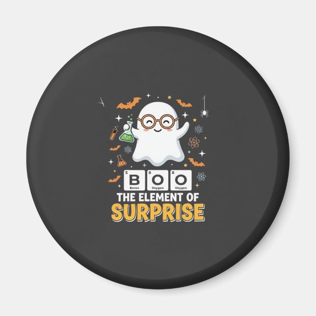 Halloween Boo Element of Surprise Ghost Design_1 Magnet (Front)