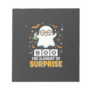 Halloween Boo Element of Surprise Ghost Design_1 Notepad