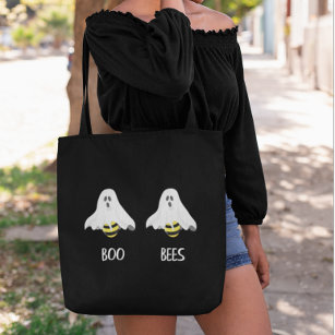 Halloween Boo Ghost Bees Adult  Funny Tote Bag