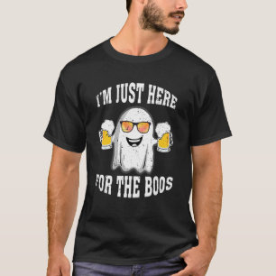 Halloween Boo Ghost Drink Beer Just Here For Boos T-Shirt