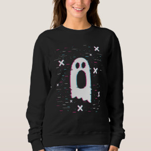 Halloween Boo Ghost Glitch Sweatshirt