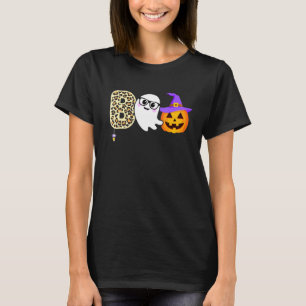 Halloween Boo Ghost Leopard Pumpkin Witch Hat Boys T-Shirt