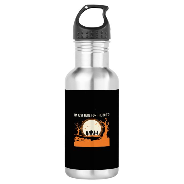 Halloween Boo Ghost Silhouette 532 Ml Water Bottle (Front)