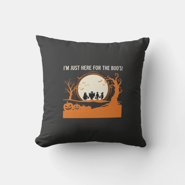 Halloween Boo Ghost Silhouette Cushion (Front)