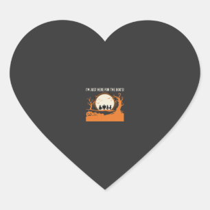 Halloween Boo Ghost Silhouette Heart Sticker