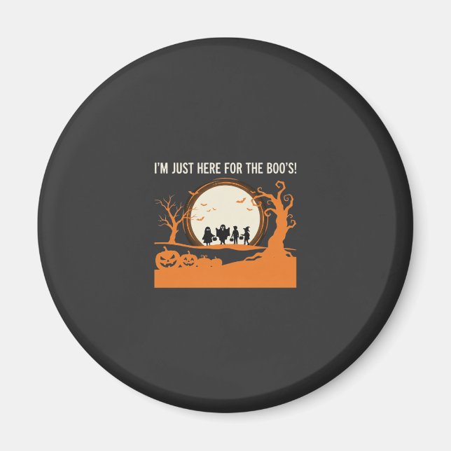 Halloween Boo Ghost Silhouette Magnet (Front)