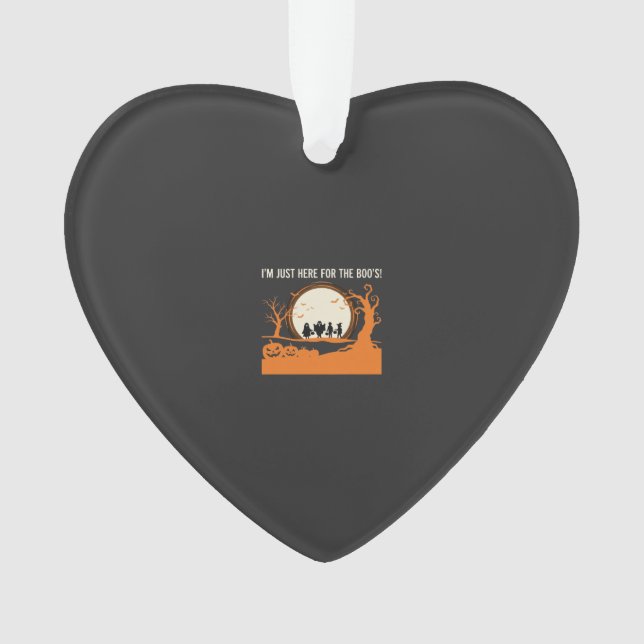 Halloween Boo Ghost Silhouette Ornament (Front)