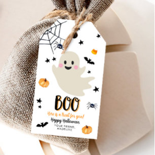 Halloween Boo Ghost Trick or Treat Birthday Gift Tags