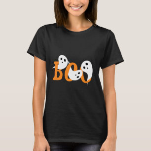 Halloween Boo Ghosts Black T-Shirt