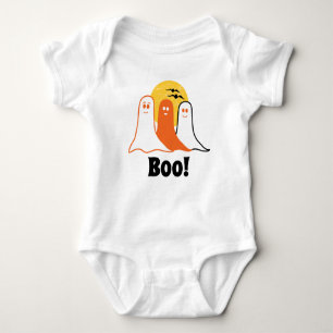 Halloween Boo Ghosts, kids, family Baby Bodysuit