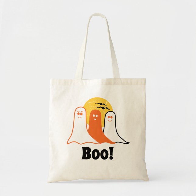 Halloween Boo Ghosts, kids, family Tote Bag (Front)