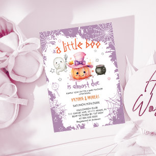 Halloween Boo Girl Baby Shower Invitation