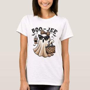 Halloween Boo-Jee Ghost Loepart Print T-Shirt