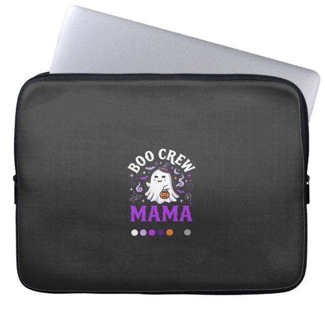 Halloween Boo Mama Magic Laptop Sleeve (Front)