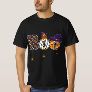 Halloween Boo Owl With Witch Hat Spider Halloween T-Shirt
